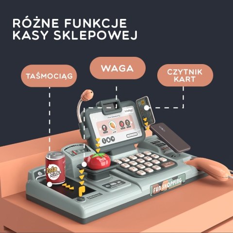 WOOPIE Kasa Sklepowa Dla Dzieci Skaner Waga Mikrofon + 25 Akcesoriów