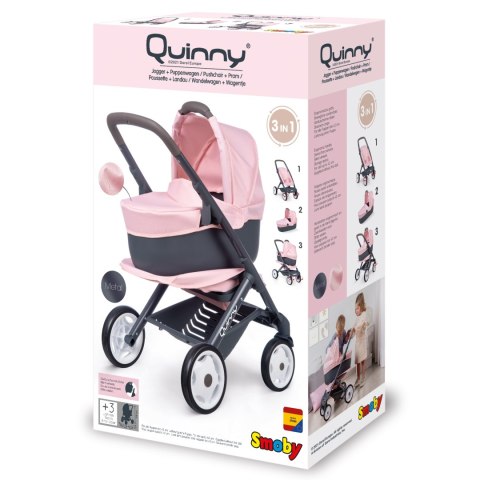 SMOBY Wózek dla Lalek Maxi Cosi Quinny 3w1 Wózek głęboki Gondola Spacerówka SMOBY Wózek dla Lalek Maxi Cosi Quinny 3w1 Wózek głęboki Gondola Spacerówka