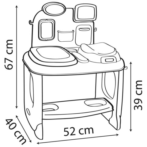 SMOBY Baby Care Centrum Medyczne Opieki dla Lalek z Elektronicznym Tabletem + 24 akc.