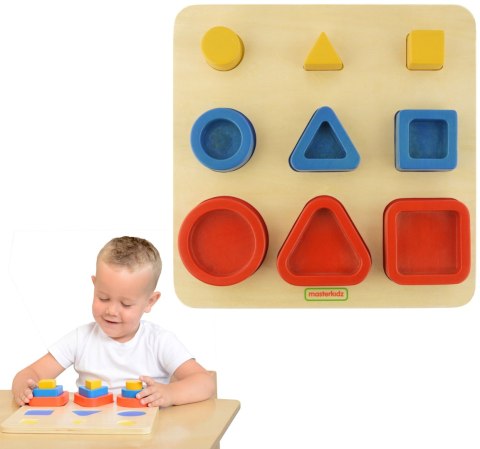 MASTERKIDZ Sorter Kształtów Klocki Geometryczne Montessori