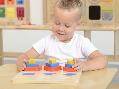 MASTERKIDZ Sorter Kształtów Klocki Geometryczne Montessori