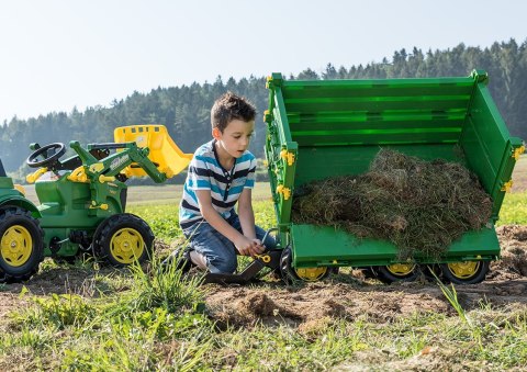 Rolly Toys rollyMulti Trailer - Przyczepa Wywrotka Rolly Multi John Deere 3 osiowa