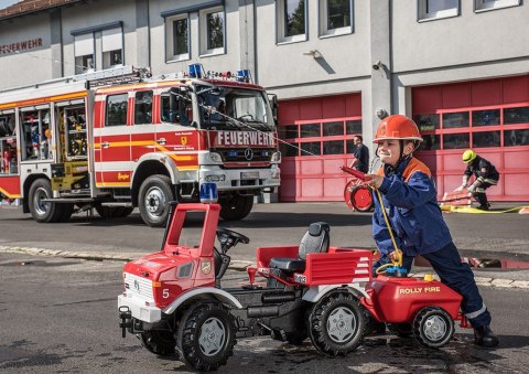 Rolly Toys Unimog Mercedes Benz Samochód na pedały Straż + Kogut