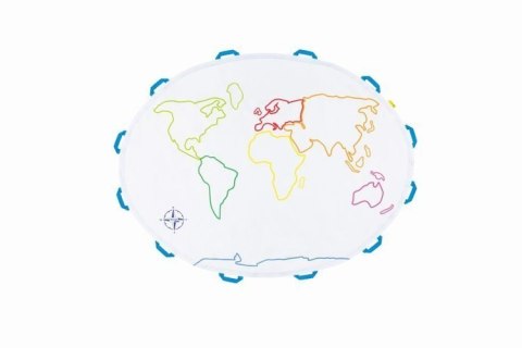 Kreatywna Mata Edukacyjna Mapa Świata AKSON (do malowania)