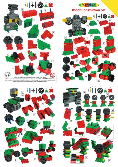 Morphun 12 Robotów 465 el. - Klocki konstrukcyjne