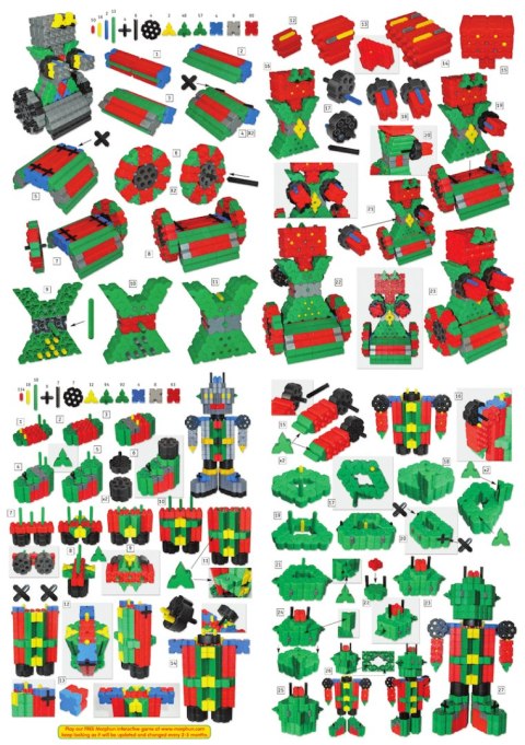 Morphun 12 Robotów 465 el. - Klocki konstrukcyjne