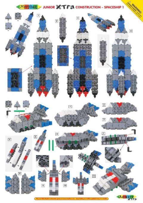 Morphun Statki kosmiczne 334 el. - Klocki konstrukcyjne