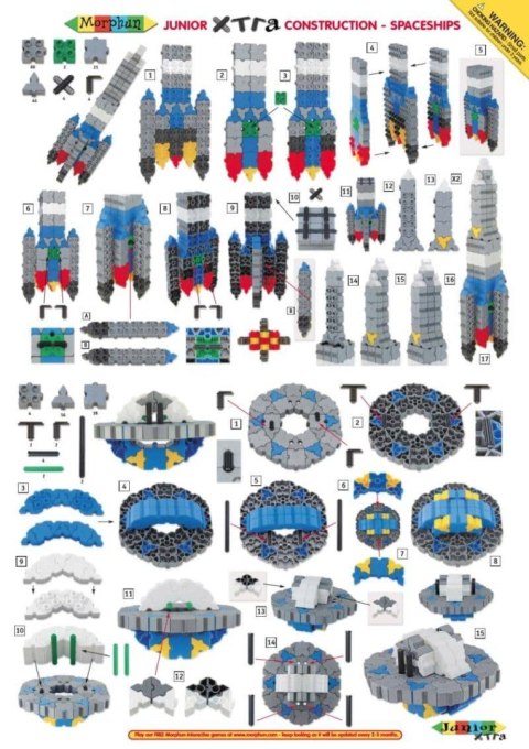 Morphun Statki kosmiczne 334 el. - Klocki konstrukcyjne