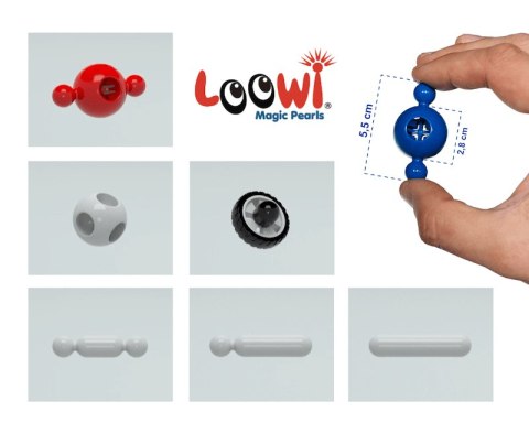 Klocki konstrukcyjne Loowi - Zestaw Red 125 el.