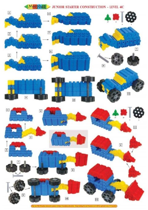 Morphun Junior 1000el. + Instrukcje 60str. A4 - Klocki konstrukcyjne