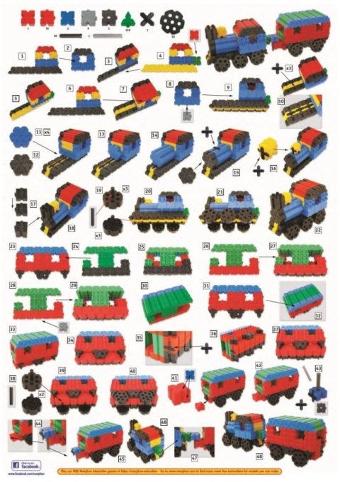 Morphun Junior 1000el. + Instrukcje 60str. A4 - Klocki konstrukcyjne