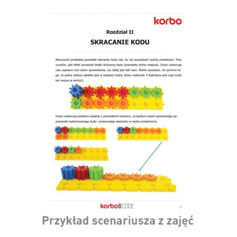 Klocki Korbo EDU Code 420 el. + Książka z kartami pracy 83 x A4