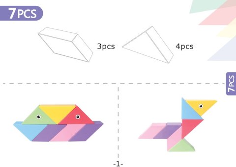 Klocki Magnetyczny Tangram - Magic Tangram 100el.