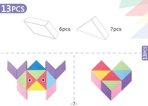 Klocki Magnetyczny Tangram - Magic Tangram 100el.