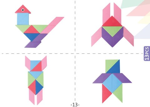 Klocki Magnetyczny Tangram - Magic Tangram 60 el.