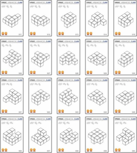 Magnetyczne kostki - Magic Magnetic Cubes 56 el.