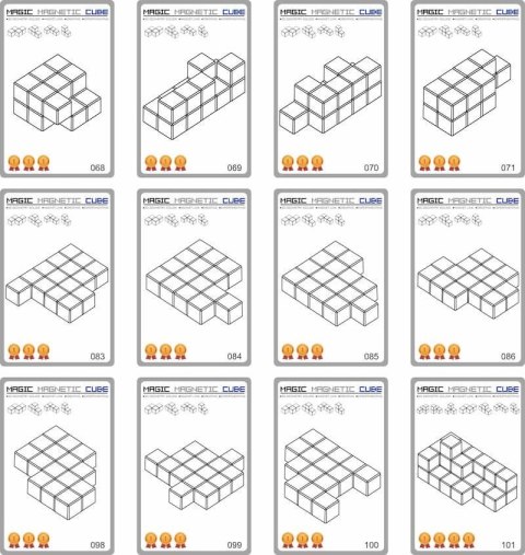 Magnetyczne kostki - Magic Magnetic Cubes 56 el.