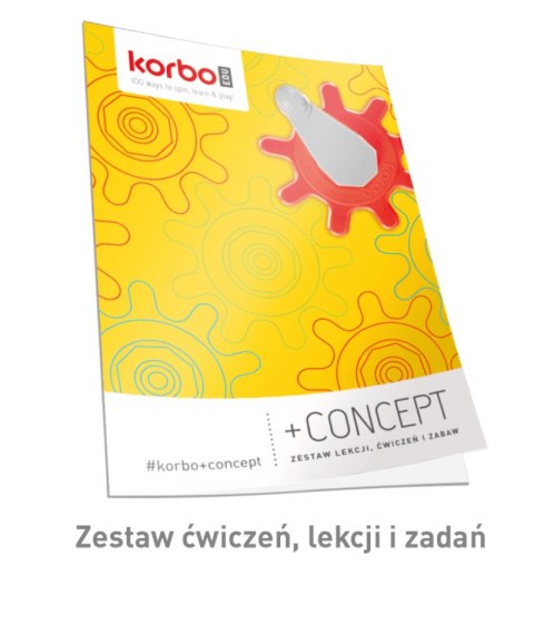 Zestaw Korbo EDU +Concept 450 el. + Książka z kartami pracy 23 x A4