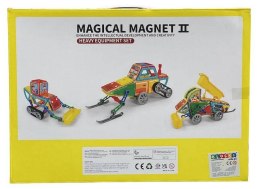 Klocki magnetyczne Magical Magnet Pojazdy Budowlane 6w1 98 el.
