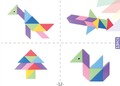 Klocki Magnetyczny Tangram - Magic Tangram 60 el.