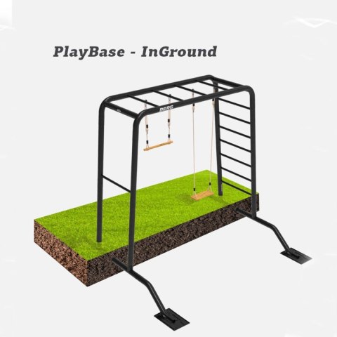 BERG Plac Zabaw PLAYBASE Huśtawką Drewnianą x2