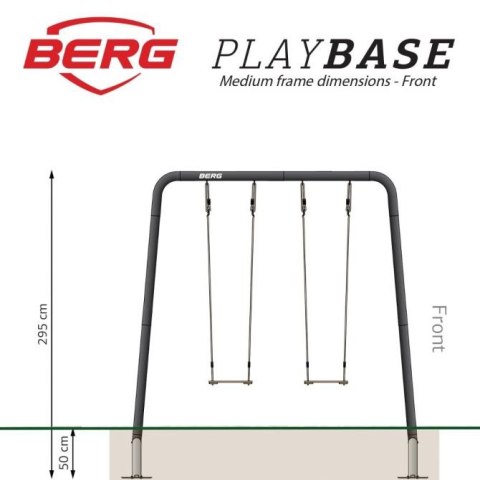 BERG Plac Zabaw PLAYBASE Huśtawką Drewnianą x2