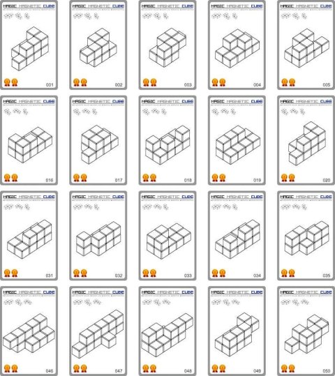 Magnetyczne kostki - Magic Magnetic Cubes 56 el.