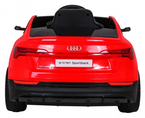 Audi E-Tron Sportback dla dzieci Czerwony + Pilot + Napęd 4x4 + Wolny Start + Radio MP3 + LED