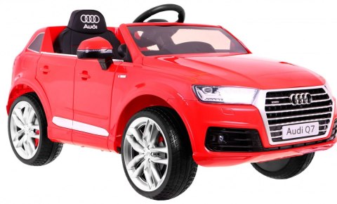 Audi Q7 Quattro S-Line na akumulator Czerwony + Pilot + Wolny Start + EVA + Radio MP3 LED