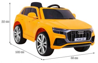 Audi Q8 Lift na akumulator dla dzieci Żółty + Pilot + EVA + Wolny Start + MP3 USB + LED