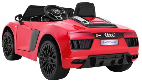 Audi R8 Spyder na akumulator Czerwony + Pilot + EVA + Wolny Start + Radio MP3 + LED