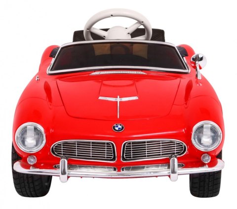 Autko BMW 507 Retro elektryczne dla dzieci Czerwony + Audio LED + Pilot + Ekoskóra + EVA + Wolny Start