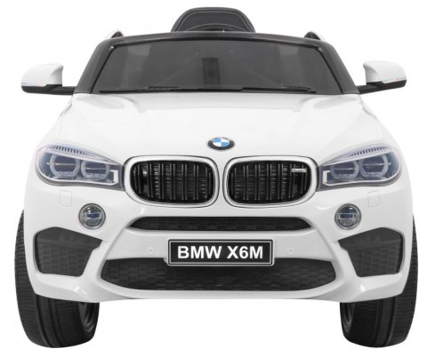 BMW X6M Elektryczne Autko dla dzieci Biały + Pilot + EVA + Wolny Start + Panel audio + LED