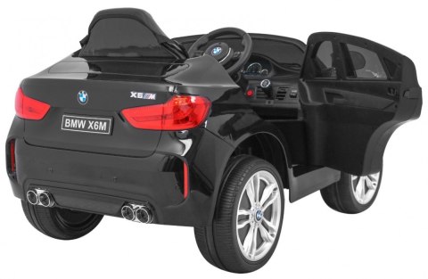 BMW X6M Elektryczne Autko dla dzieci Czarny + Pilot + EVA + Wolny Start + Panel audio + LED