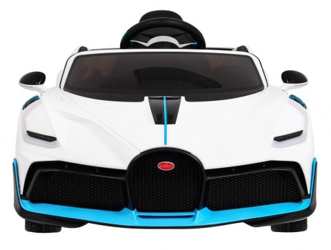 Bugatti Divo Autko na akumulator dla dzieci Biały + Pilot + EVA + Wolny Start + LED MP3