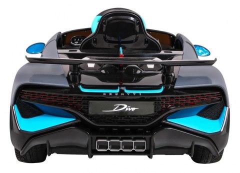 Bugatti Divo Autko na akumulator dla dzieci Szary + Pilot + EVA + Wolny Start + LED MP3