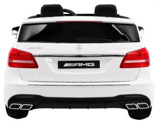 Auto na akumulator Mercedes AMG GLS63 dla dzieci Biały + Lakierowany + 4x4 + Nawiew powietrza