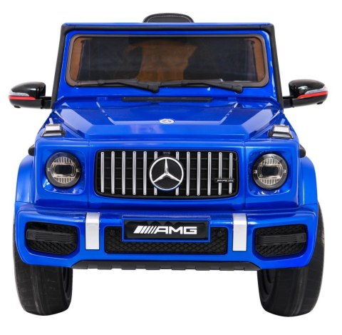 Mercedes AMG G63 dla dzieci Lakier Niebieski + Pilot + MP3 LED + Wolny Start + EVA + Pasy