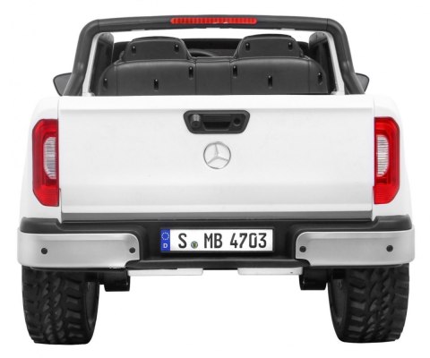 Mercedes Benz X-Class dla dzieci Biały + Pilot + Napęd 4x4 + MP4 + Bagażnik + LED + EVA