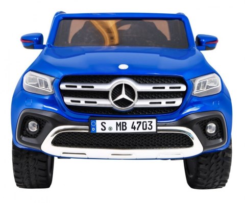 Mercedes Benz X-Class dla dzieci Lakier Niebieski + Pilot + Napęd 4x4 + MP4 + Bagażnik + EVA