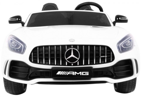 Mercedes-Benz GT R dla dzieci Lakier Biały + Napęd 4x4 + Nawiew powietrza + Pilot + EVA + MP3 LED