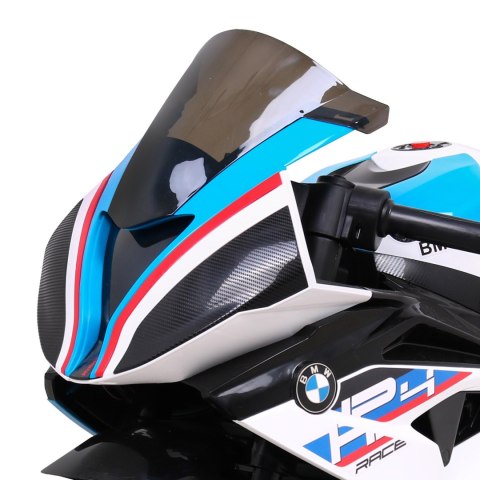 Motor BMW HP4 na akumulator dla dzieci Biały + Pomocnicze kółka + Wolny Start + EVA + MP3 LED