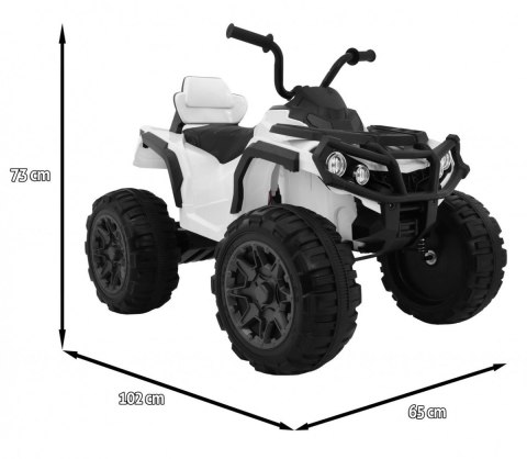 Quad ATV 2.4GHz na akumulator dla dzieci Biały + Pilot + Koła EVA + Radio MP3 + Wolny Start