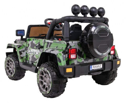 Auto Terenowe Full Time 4WD dla dzieci Lakier Moro + Napęd 4x4 + Pilot + Audio LED + Schowek