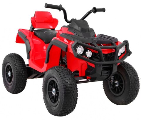 Quad ATV Air na akumulator dla dzieci Czerwony+ Koła pompowane + Radio MP3 + Wolny Start