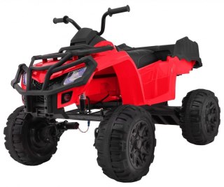 Quad XL ATV 2,4GHz na akumulator dla dzieci Czerwony + Pilot + Napęd 4x4 + Bagażnik + Wolny Start + EVA + Audio LED