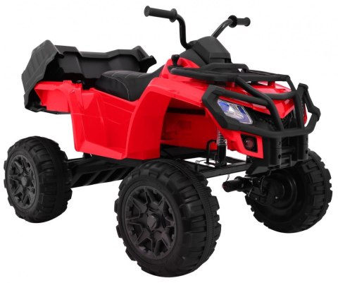 Quad XL ATV na akumulator dla dzieci Czerwony + Napęd 4x4 + Bagażnik + Wolny Start + EVA + Audio LED