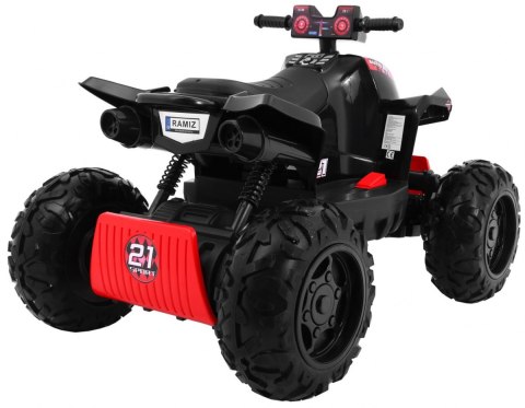 Quad na akumulator Sport Run dla dzieci Czarny + Napęd 4x4 + LED + Radio MP3