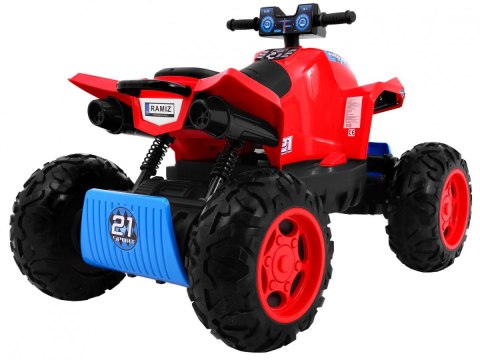 Quad na akumulator Sport Run dla dzieci Czerwony + Napęd 4x4 + LED + Radio MP3