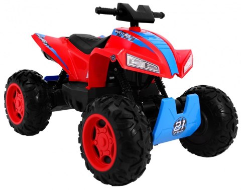 Quad na akumulator Sport Run dla dzieci Czerwony + Napęd 4x4 + LED + Radio MP3